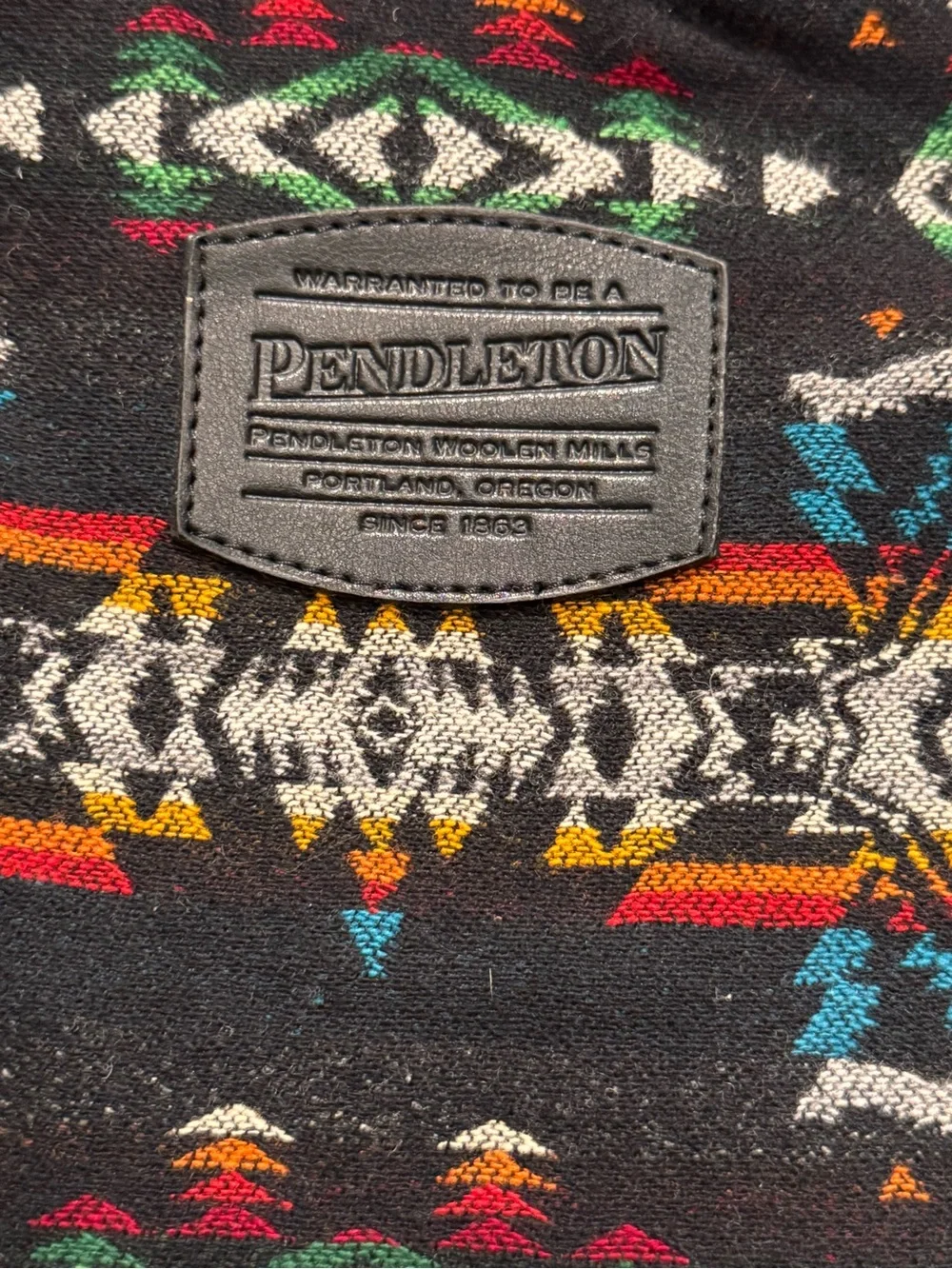Pendleton Aztec Southwestern Geometric Tote Bag Wool blend Exterior – NWOT